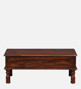Samrita  Solid Wood Coffee Table With Drawer In Honey Oak Finish By Rajwada