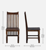 Samrita Solid Wood Dining Chair (Set Of 2) In Honey Oak Finish By Rajwada