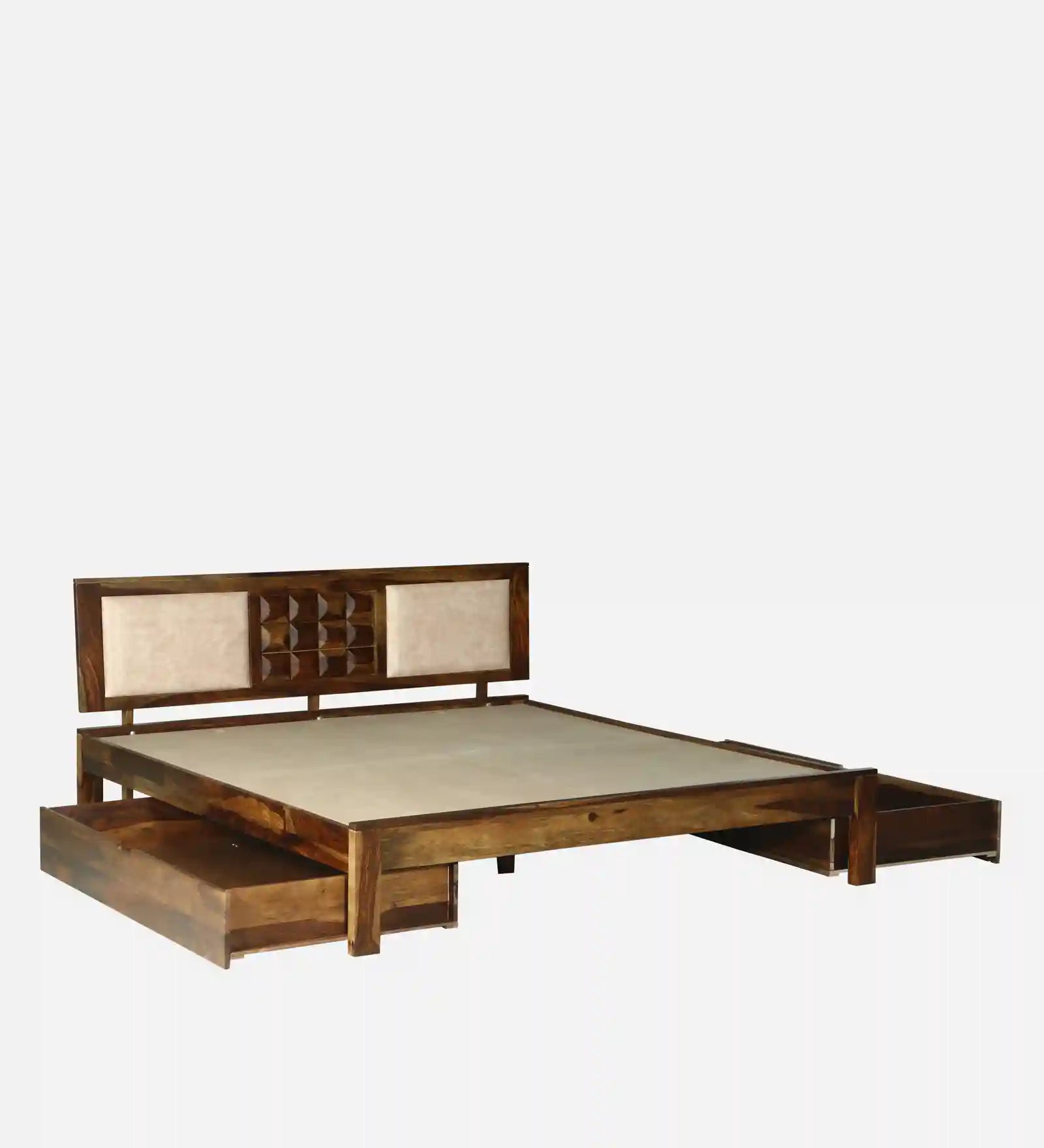 sheesham wood bed headboard modern design queen size hydraulic storage bed india