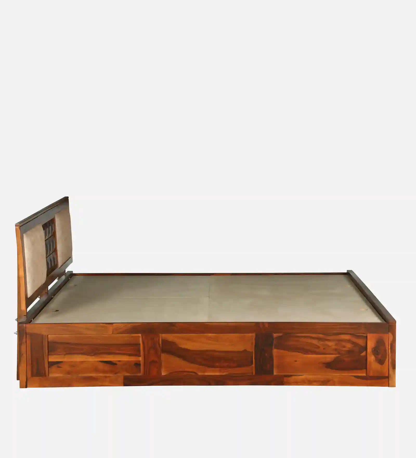 sheesham wood bed headboard design modern queen size box storage bed india