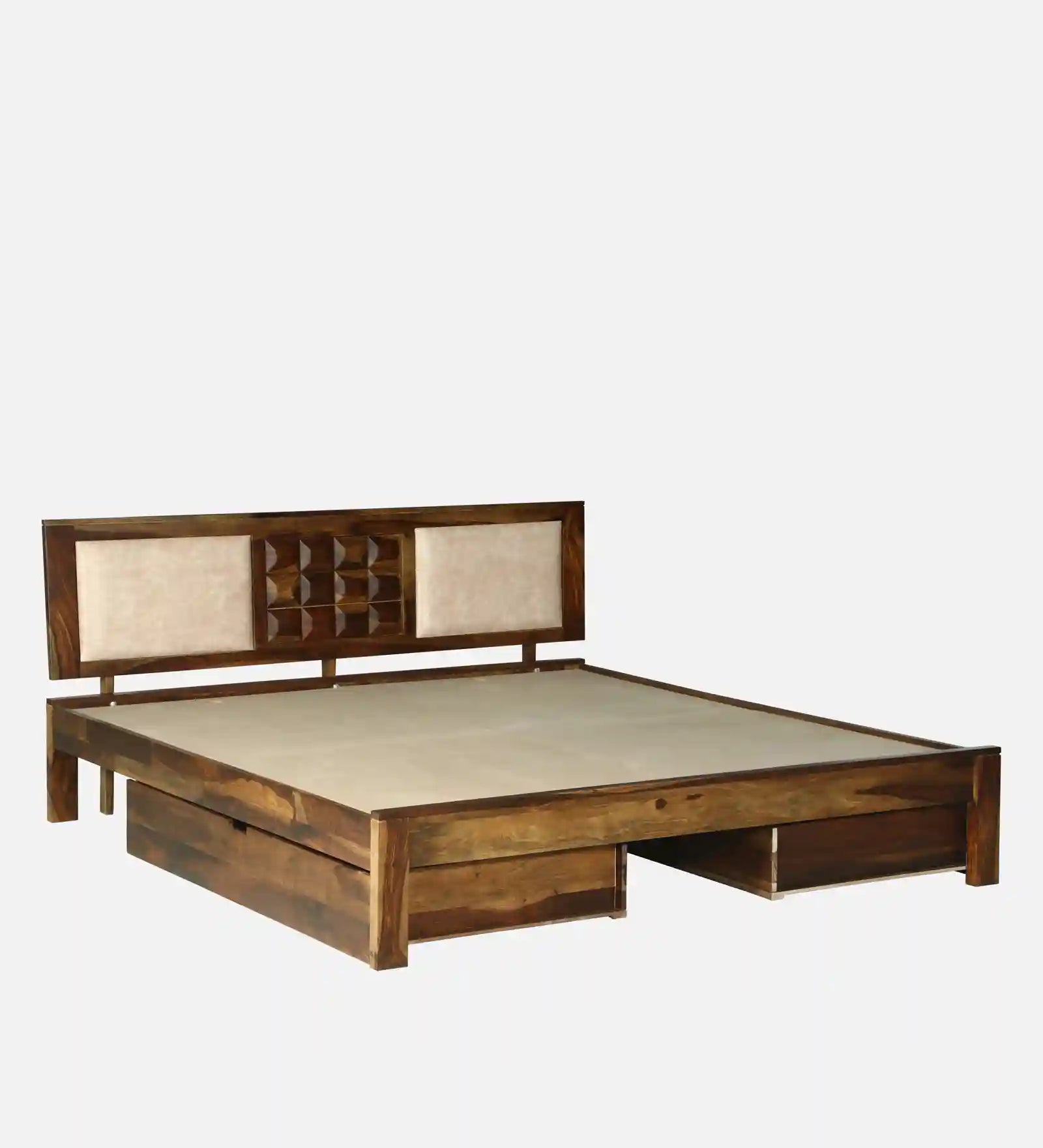hydraulic storage bed open lift view sheesham wood queen size storage bed india