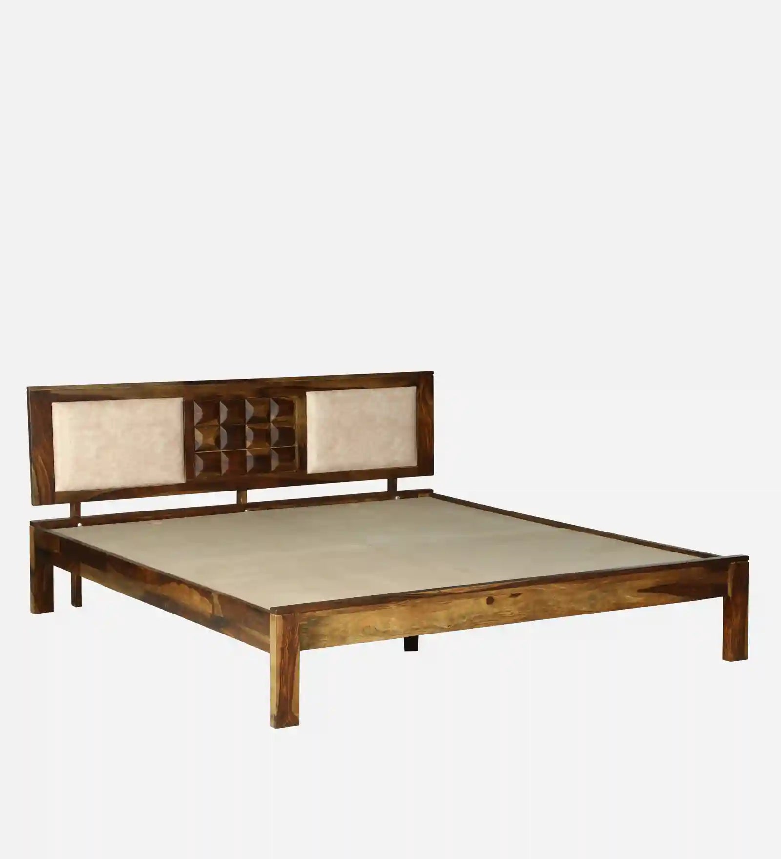 Tejas sheesham wood bed modern bedroom clean look