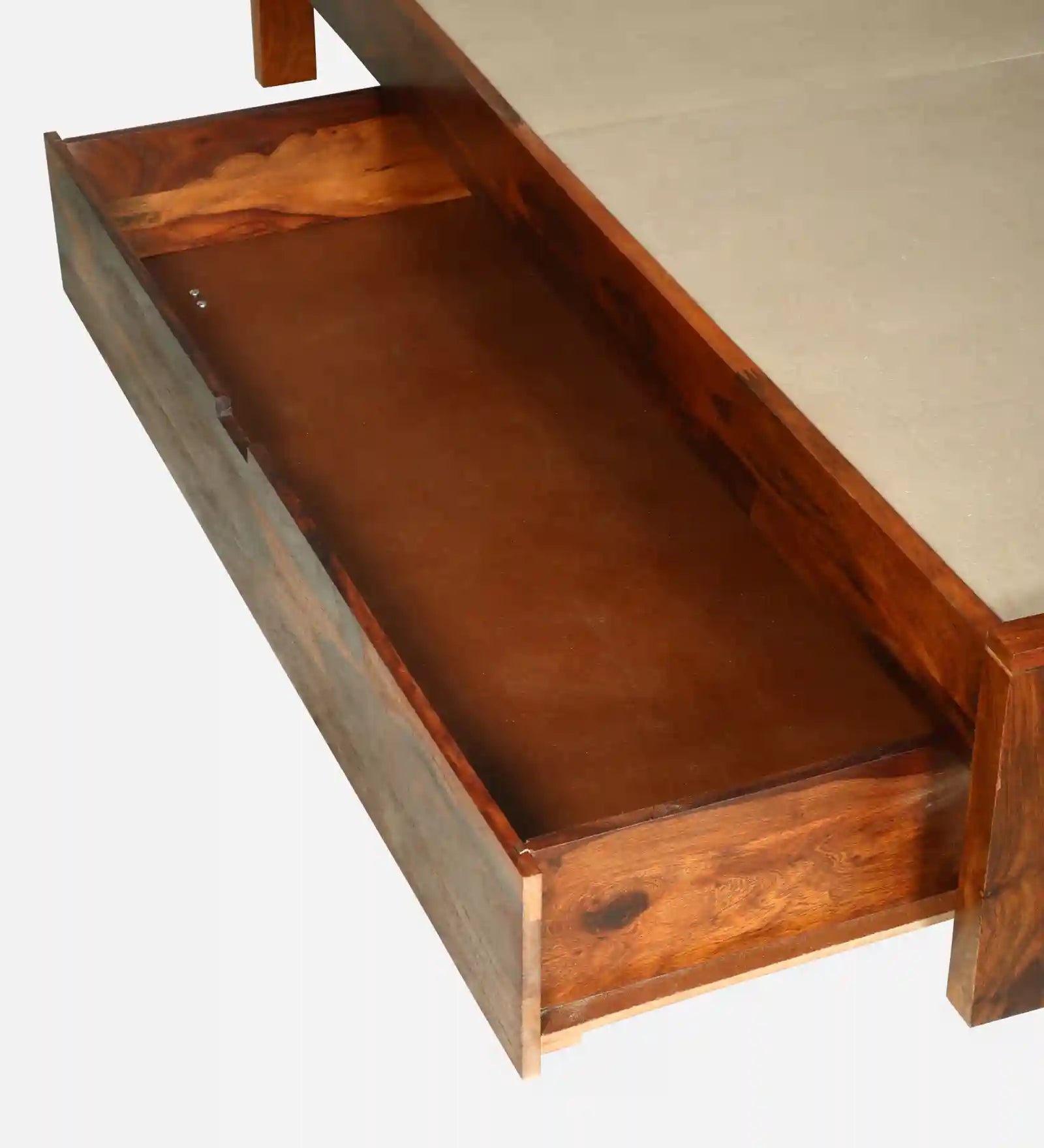 sheesham wood drawer storage bed teak finish queen size wooden bed india