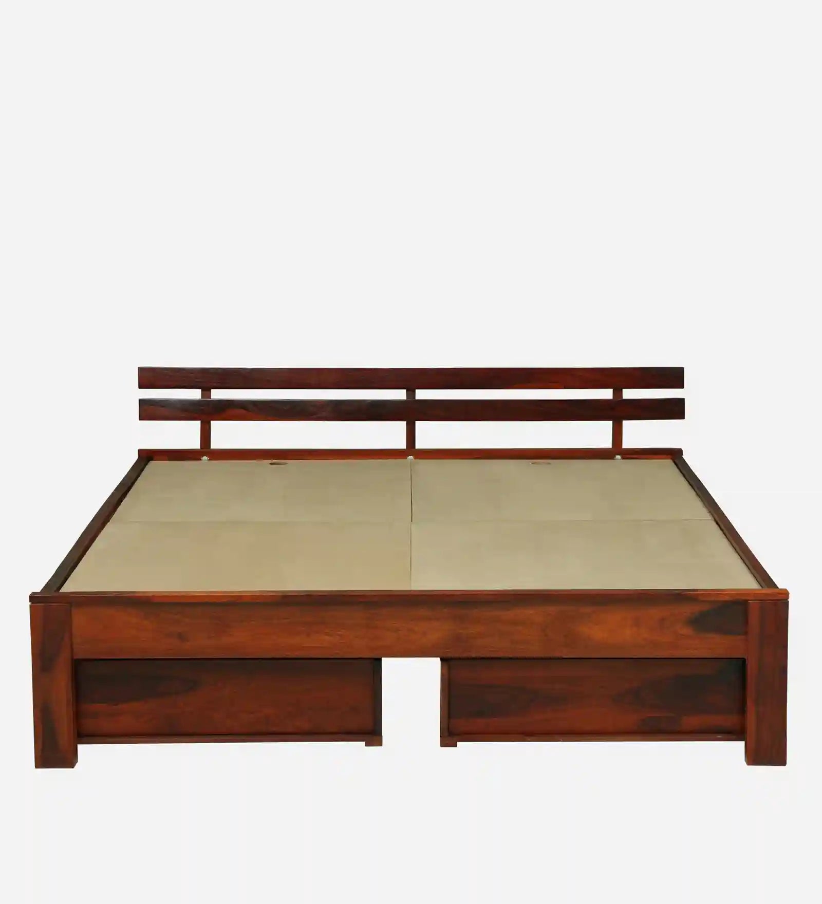 solid sheesham timber drawer bed side frame queen size storage india
