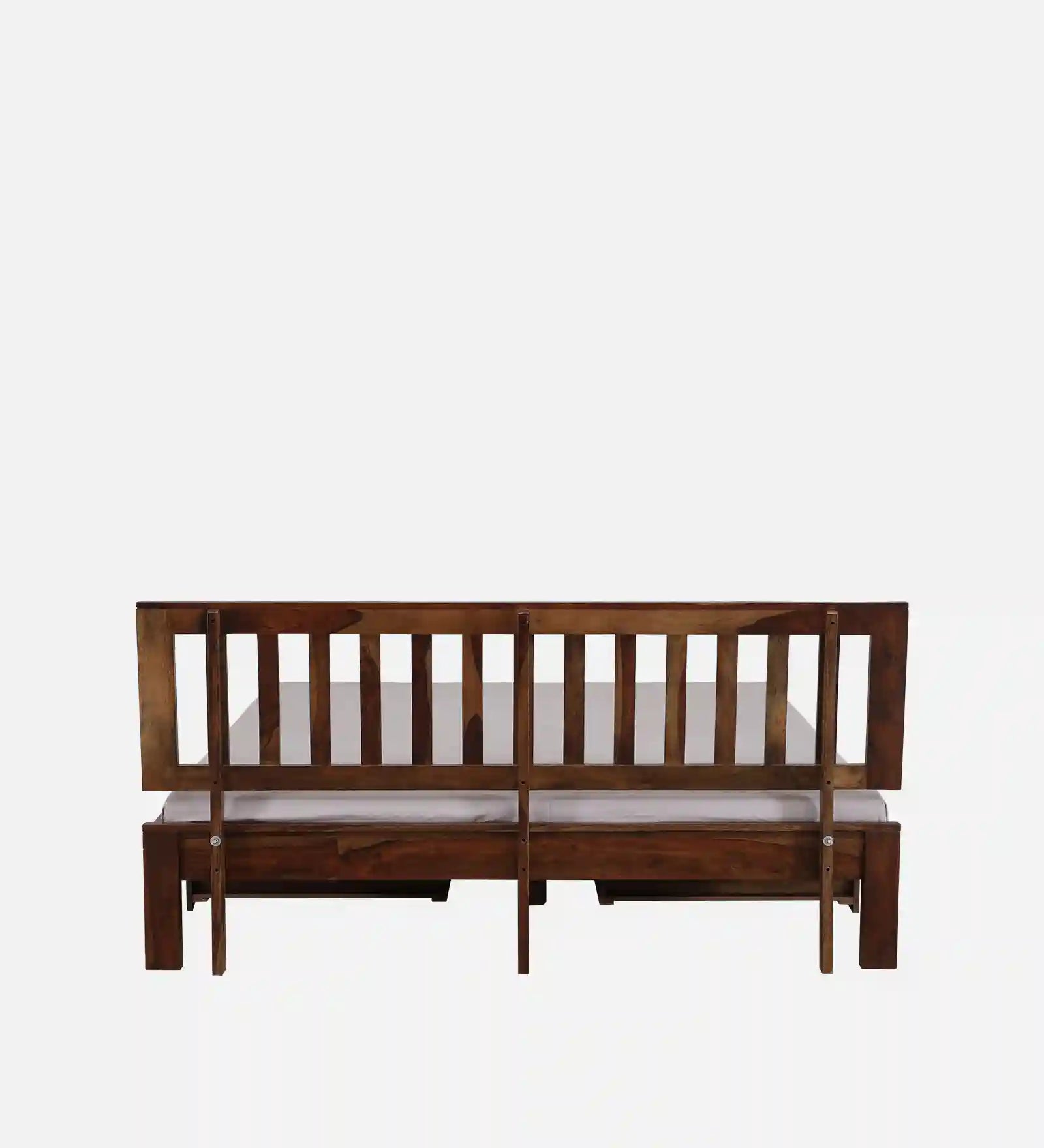 tone finish sheesham wood drawer storage bed king size furniture india