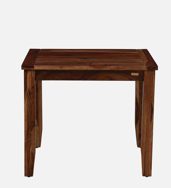 Elista Solid Wood 4 Seater Dining Table in Rustic Teak Finish  By Rajwada