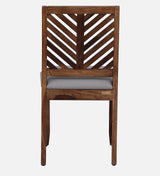 Elista Solid Wood Dining Chair (Set of 2) in Rustic Teak Finish  By Rajwada