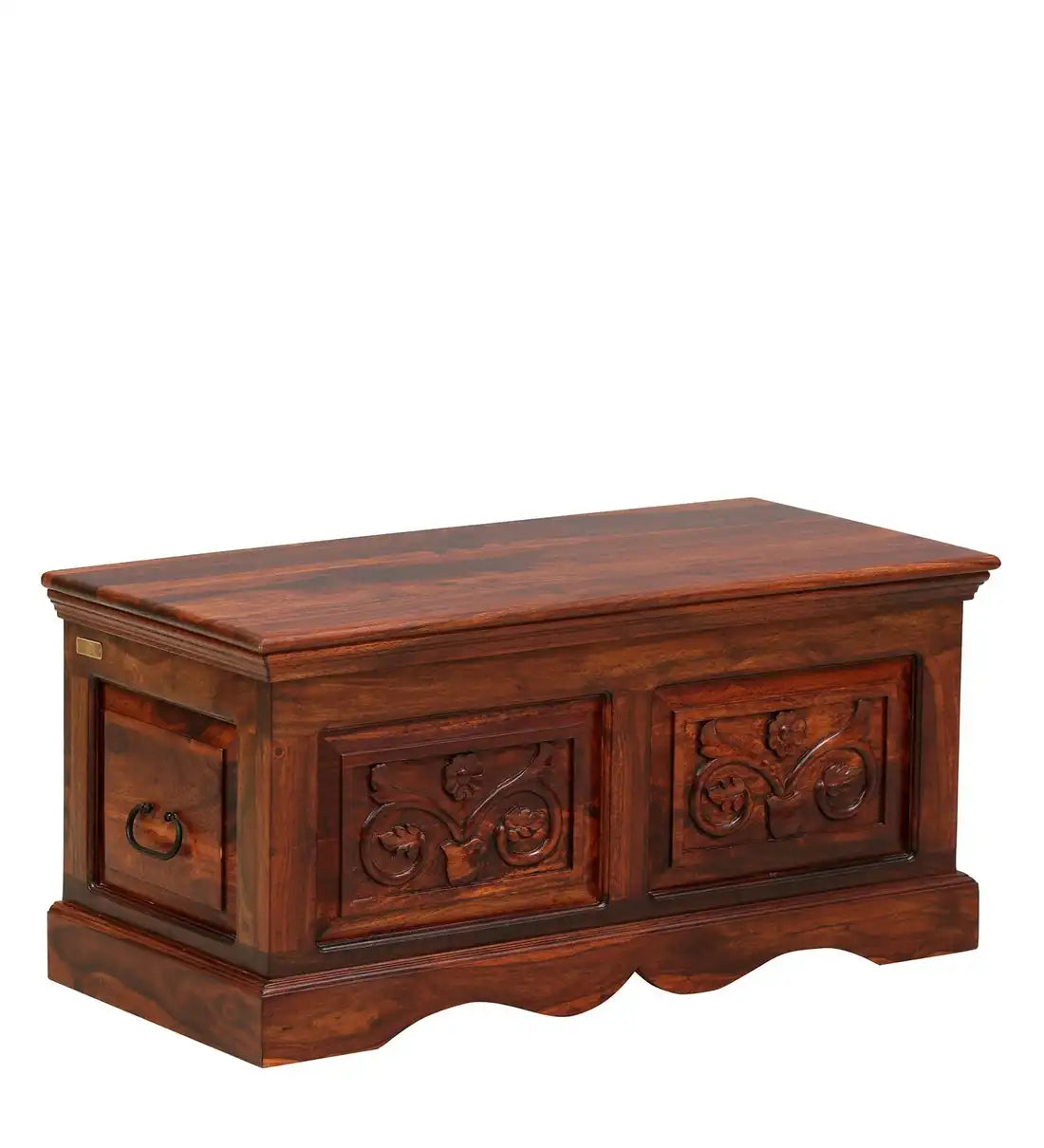 Traditional Devanti wooden sandook storage chest sheesham design