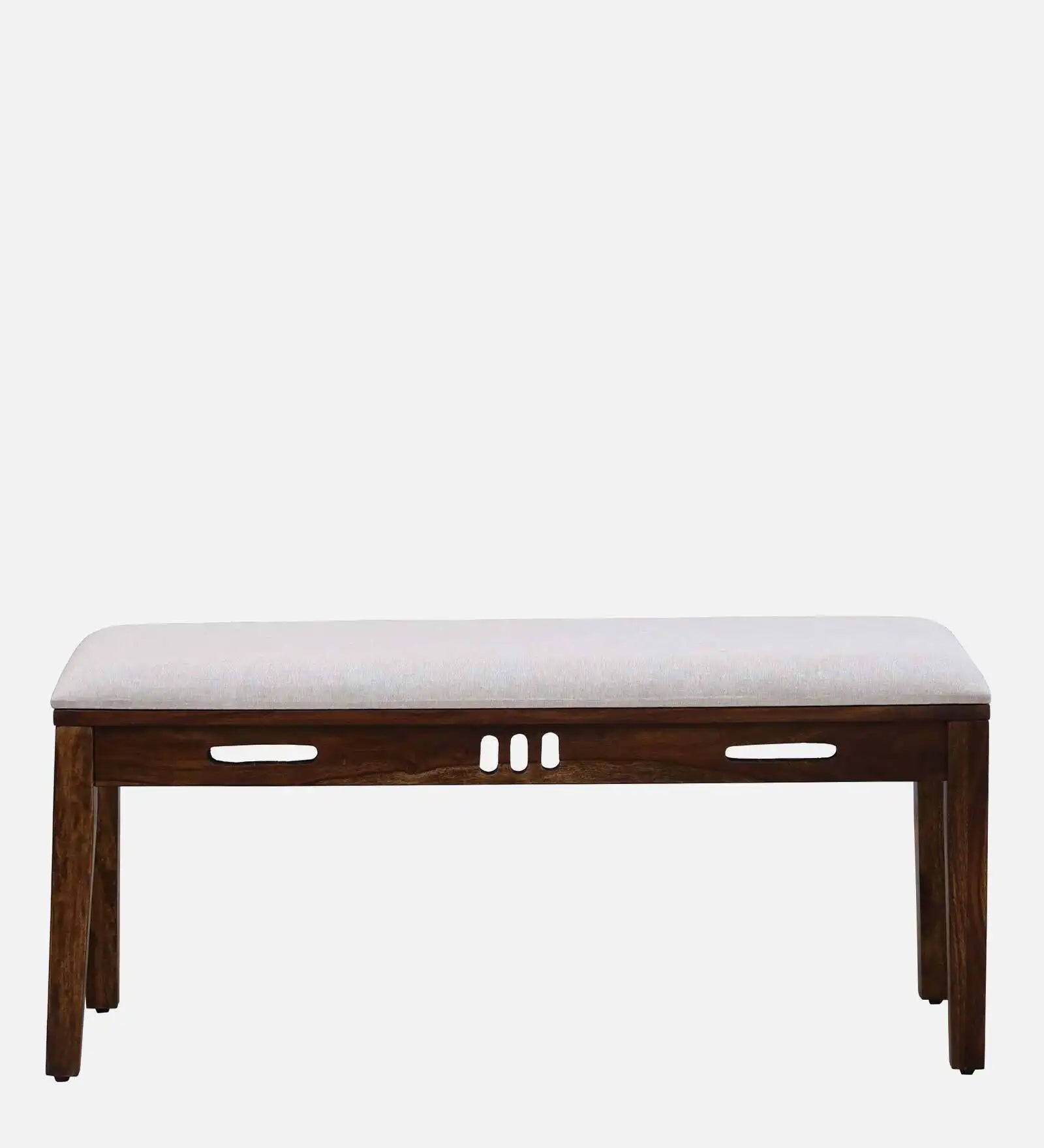 Traditional sheesham wood six-seater dining table with bench Jenine design for classic interiors