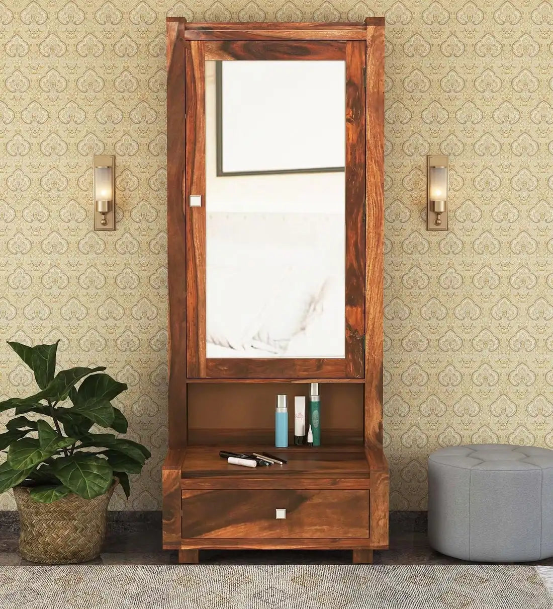 tulsi-solid-sheesham-wood-dressing-table-with-mirror-modern-design-india
