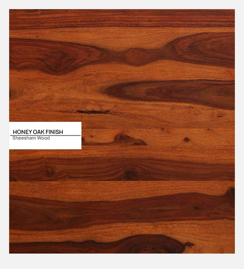 Oire Solid Wood Foot Stool In Honey Oak Finish By Rajwada