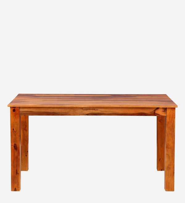 Hari Solid Wood 6 Seater Dining Table In Natural Teak Finish  By Rajwada