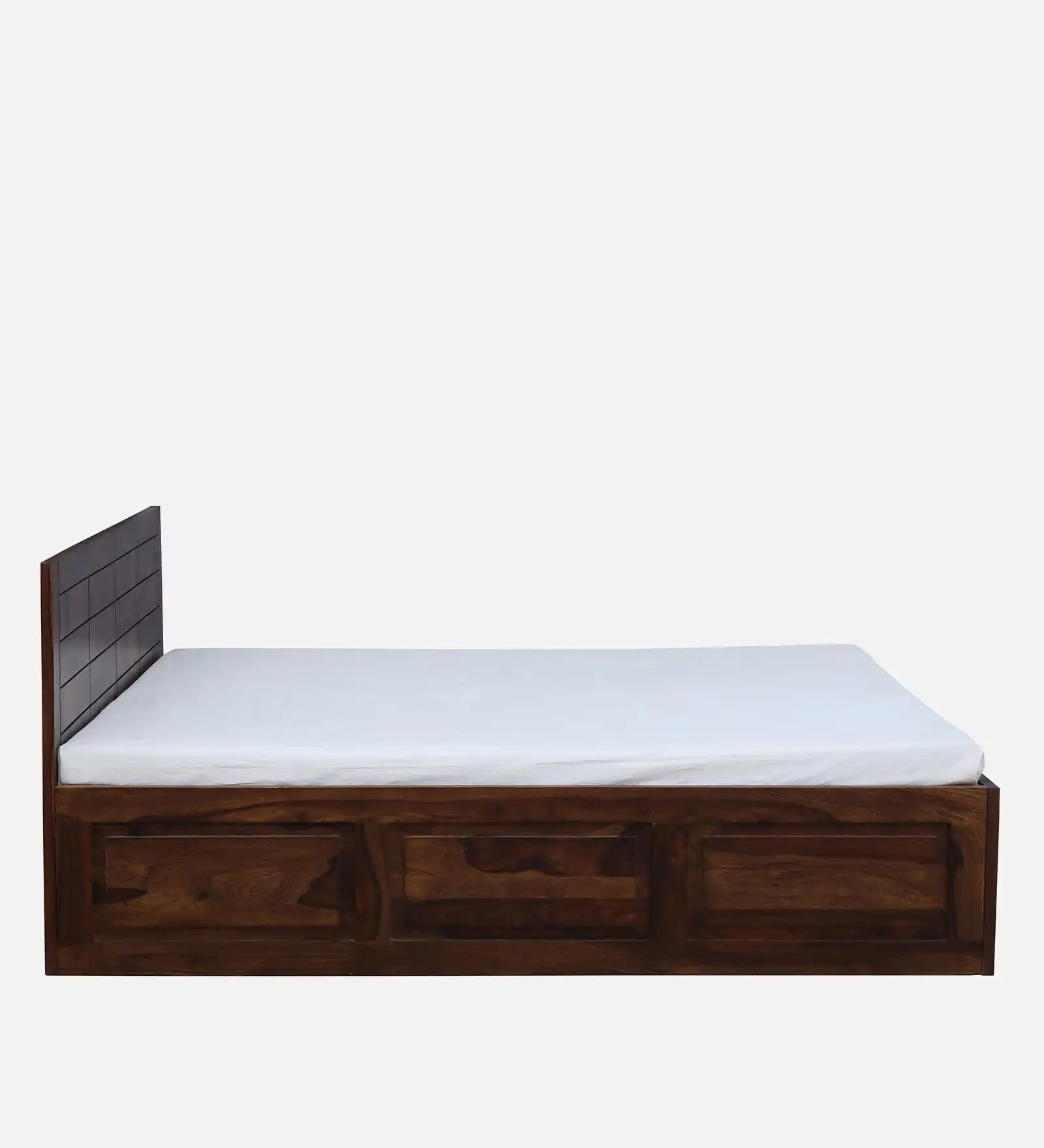 Ultra solid wood bed with under box storage design