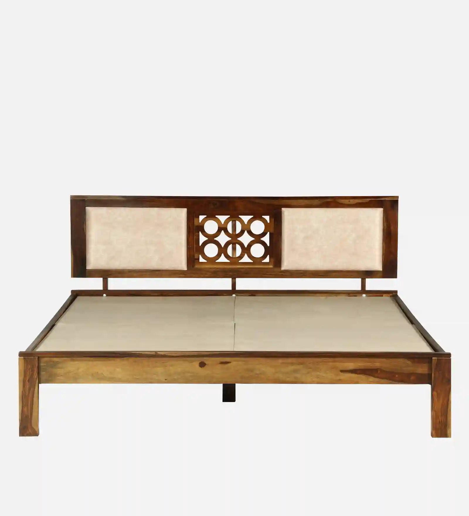 Vainika sheesham king bed modern plain design style