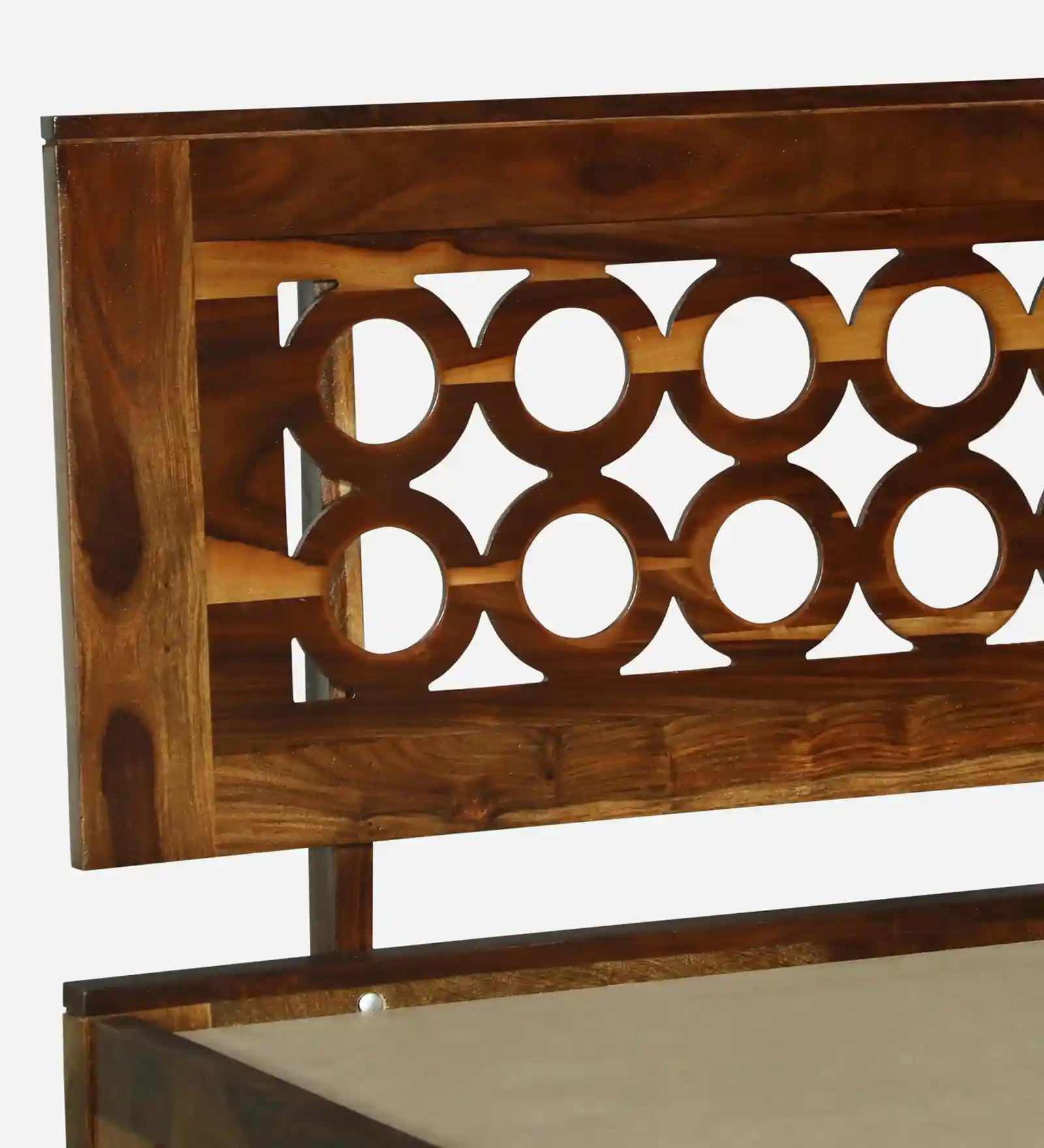 Vainika solid wood bed with trundle clean modern wooden bed India