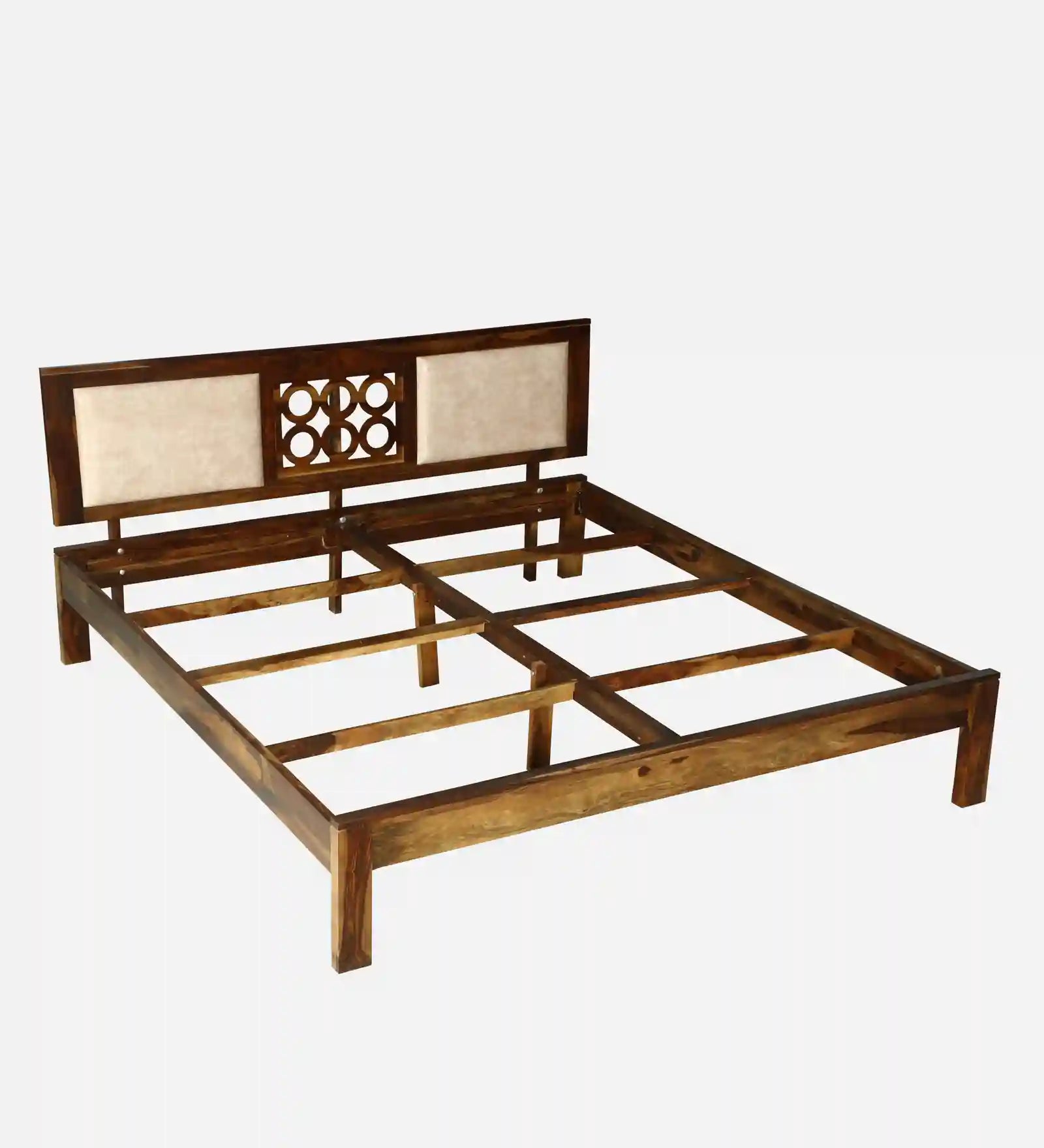 Vainika solid wood king bed basic structure design