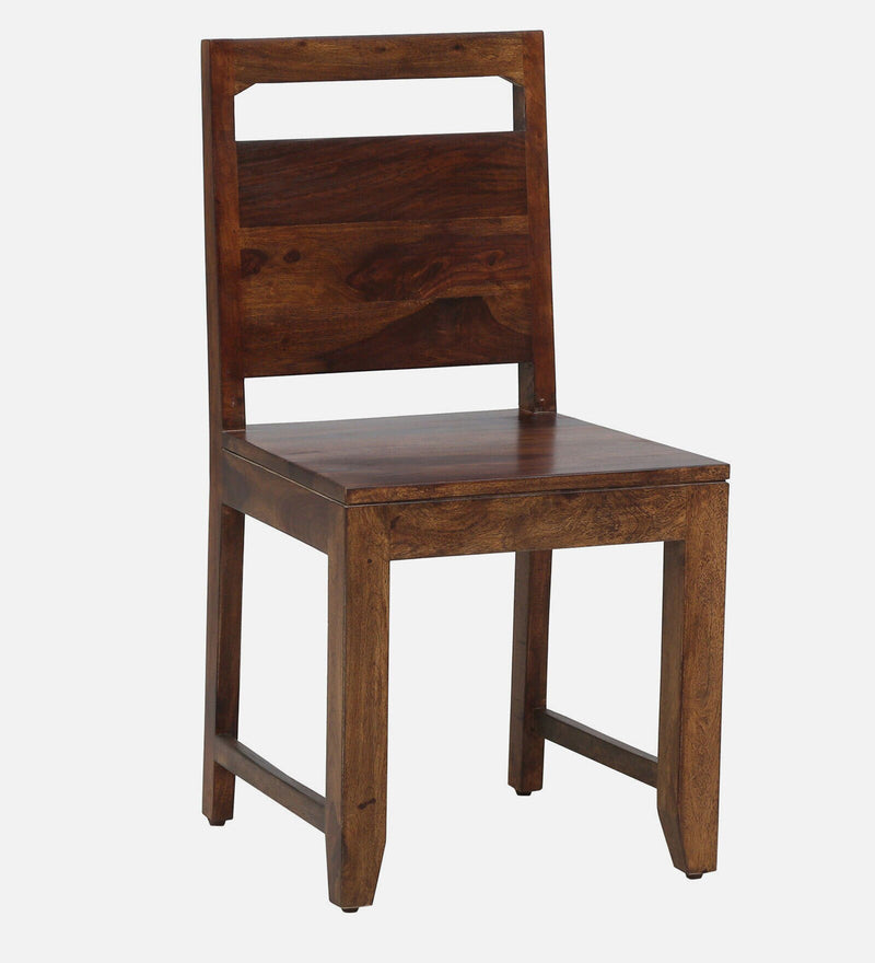 Hari Solid Wood Dining Chair (Set Of 2) In Walnut Finish By Rajwada