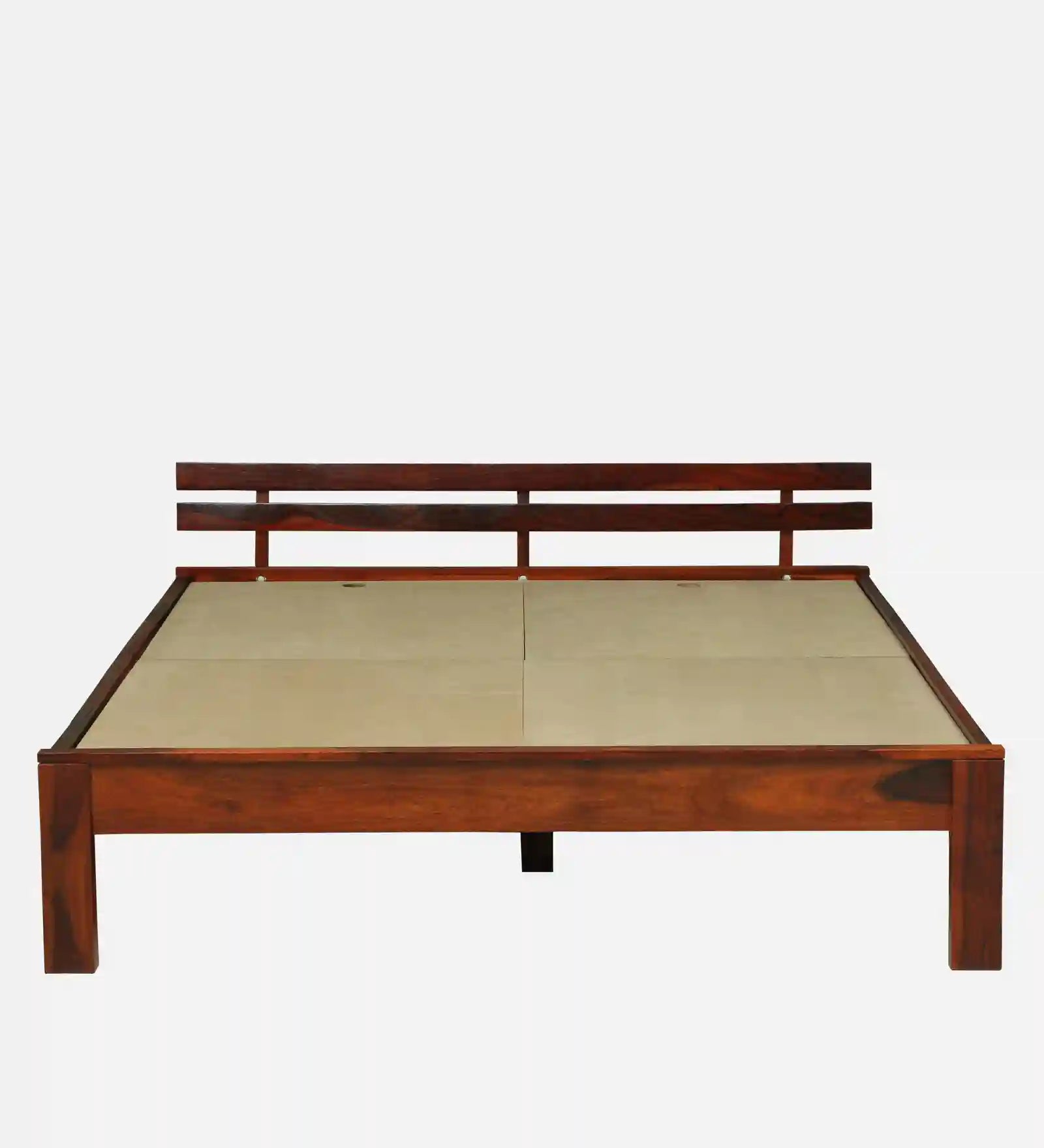 vriksha solid wood king size bed without storage minimal modern wooden bed design