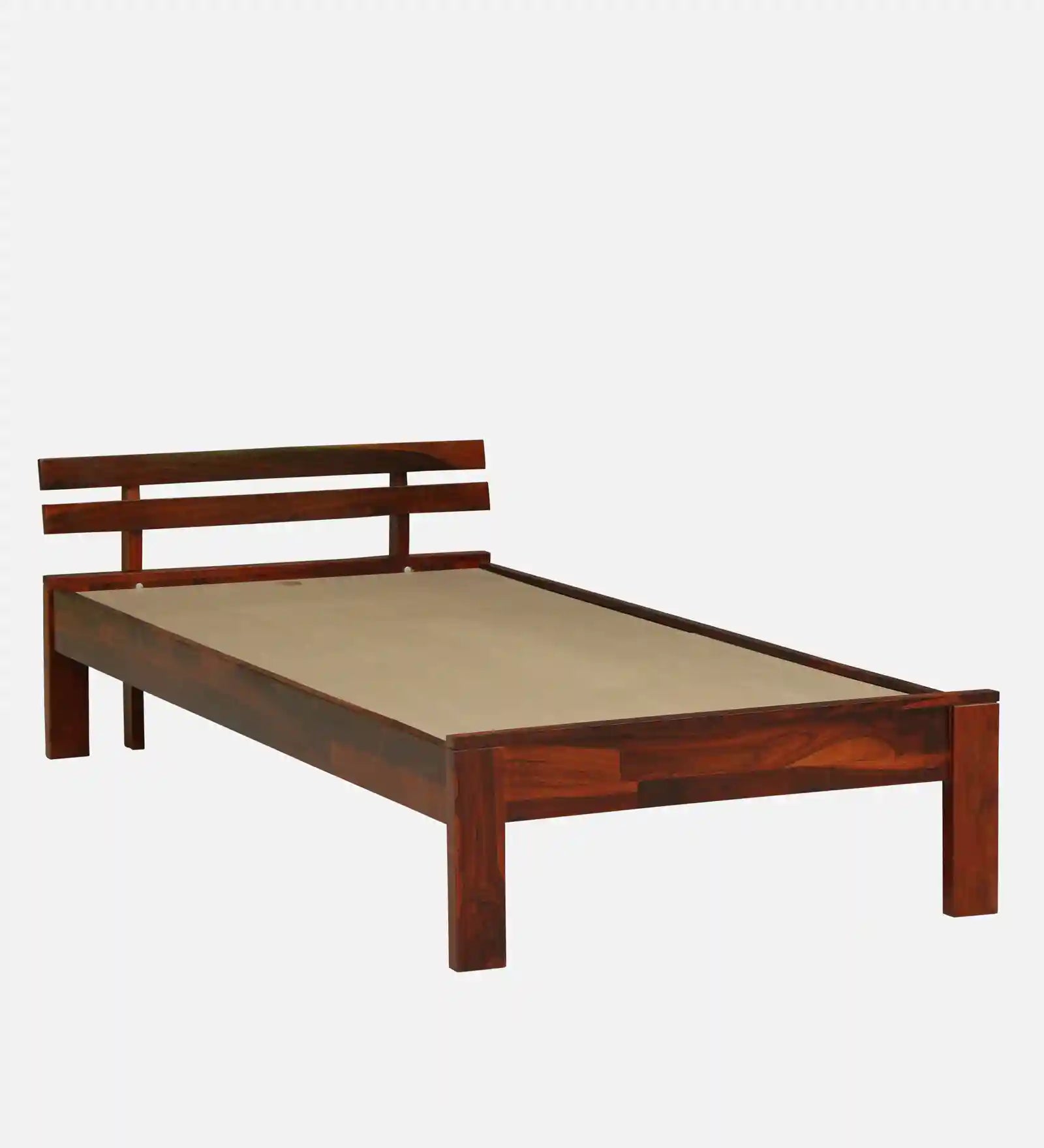 Vriksha wooden single bed minimal style solid wood bed India