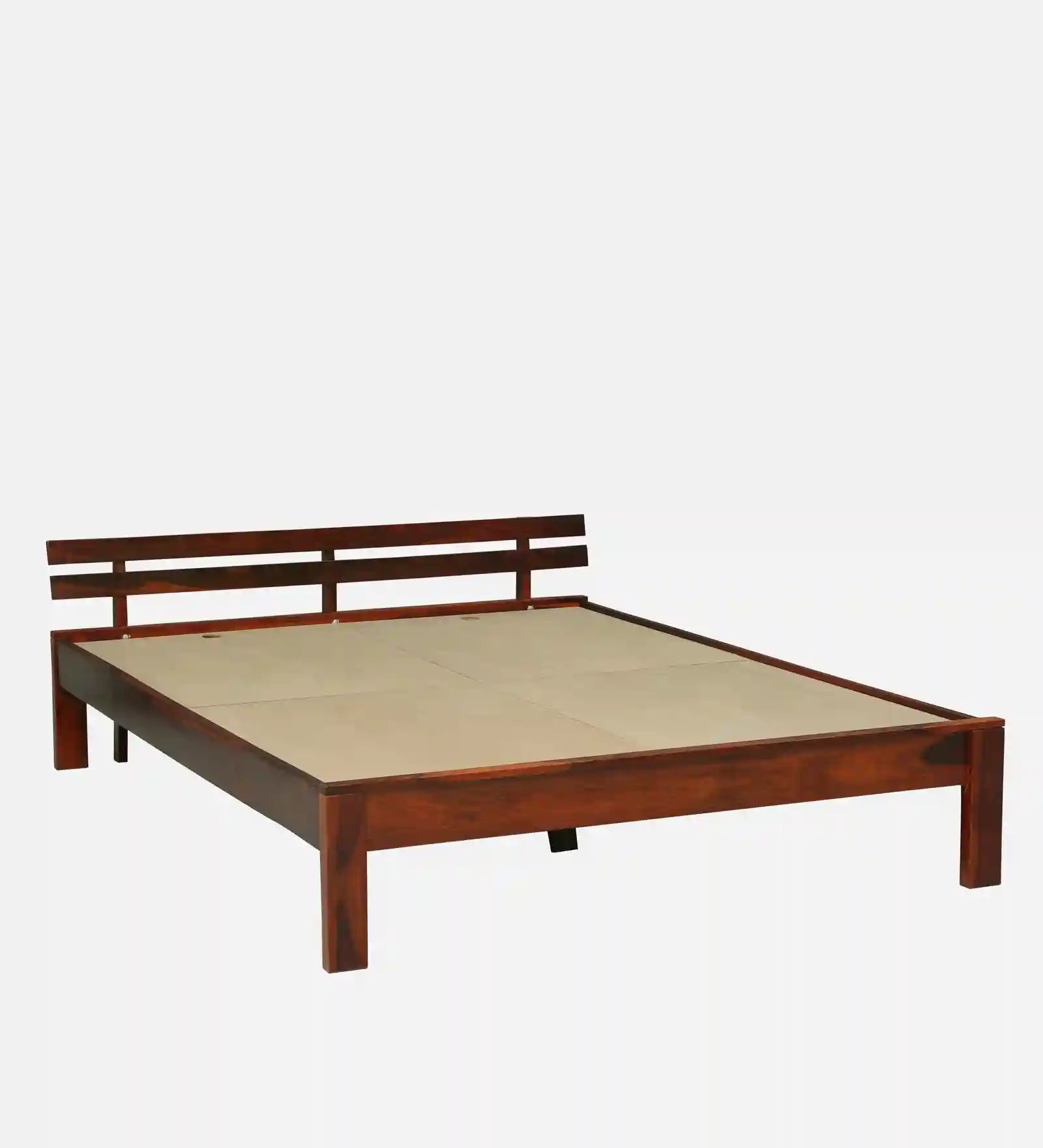 vriksha sheesham wood king size bed without storage strong durable wooden frame