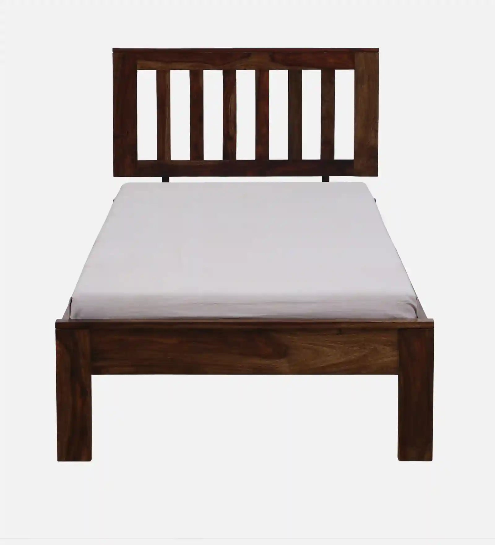 Vriksha sheesham wood single bed clean design solid wood bed frame India