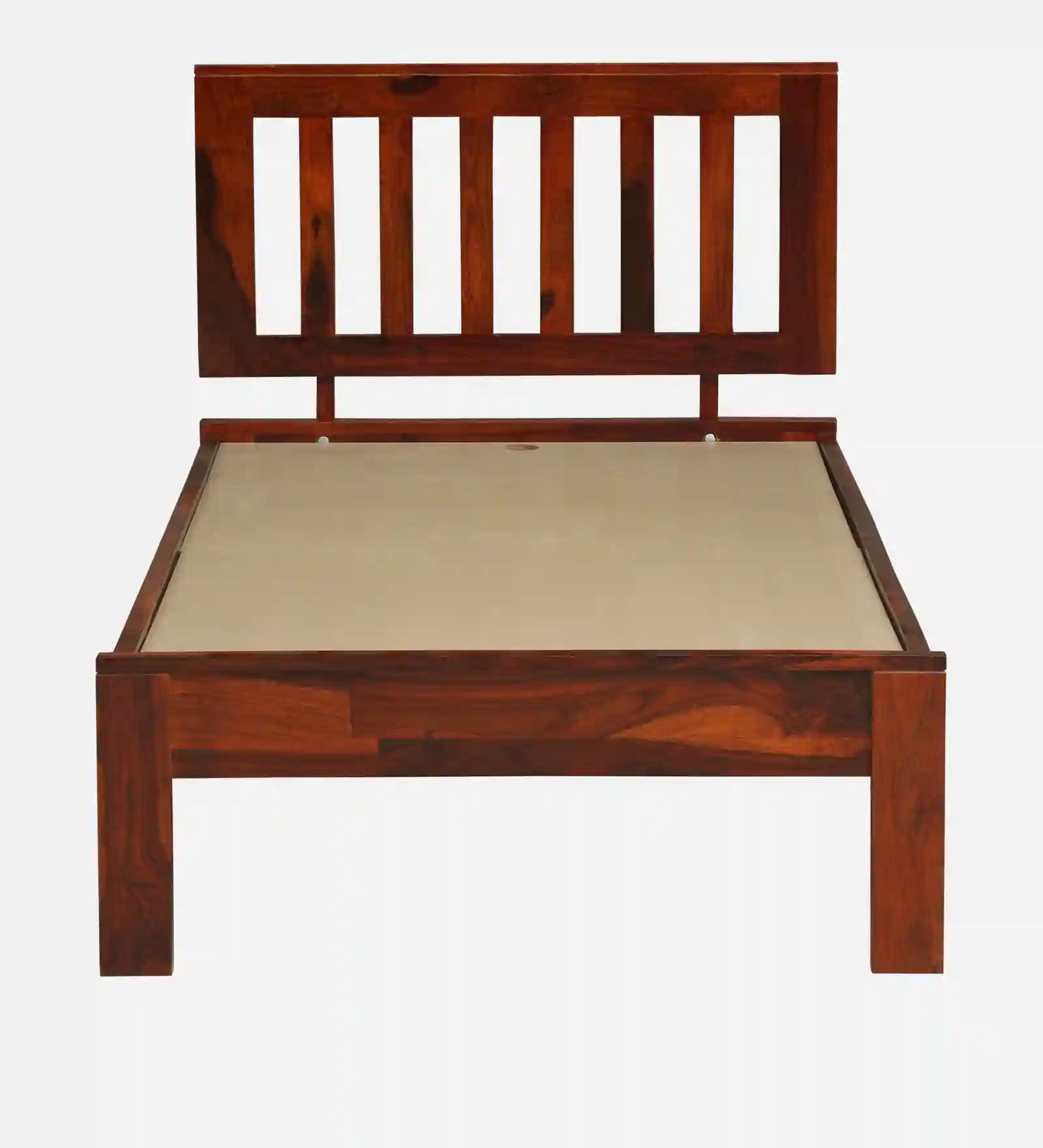 Vriksha sheesham wood single bed clean design solid wood bed frame India