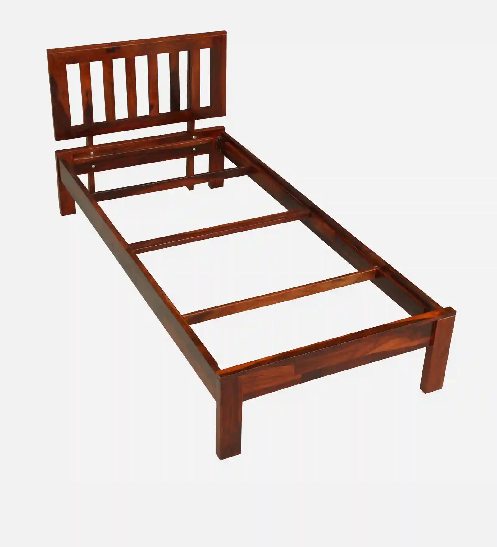 Vriksha single bed solid wood frame heavy duty wooden bed India