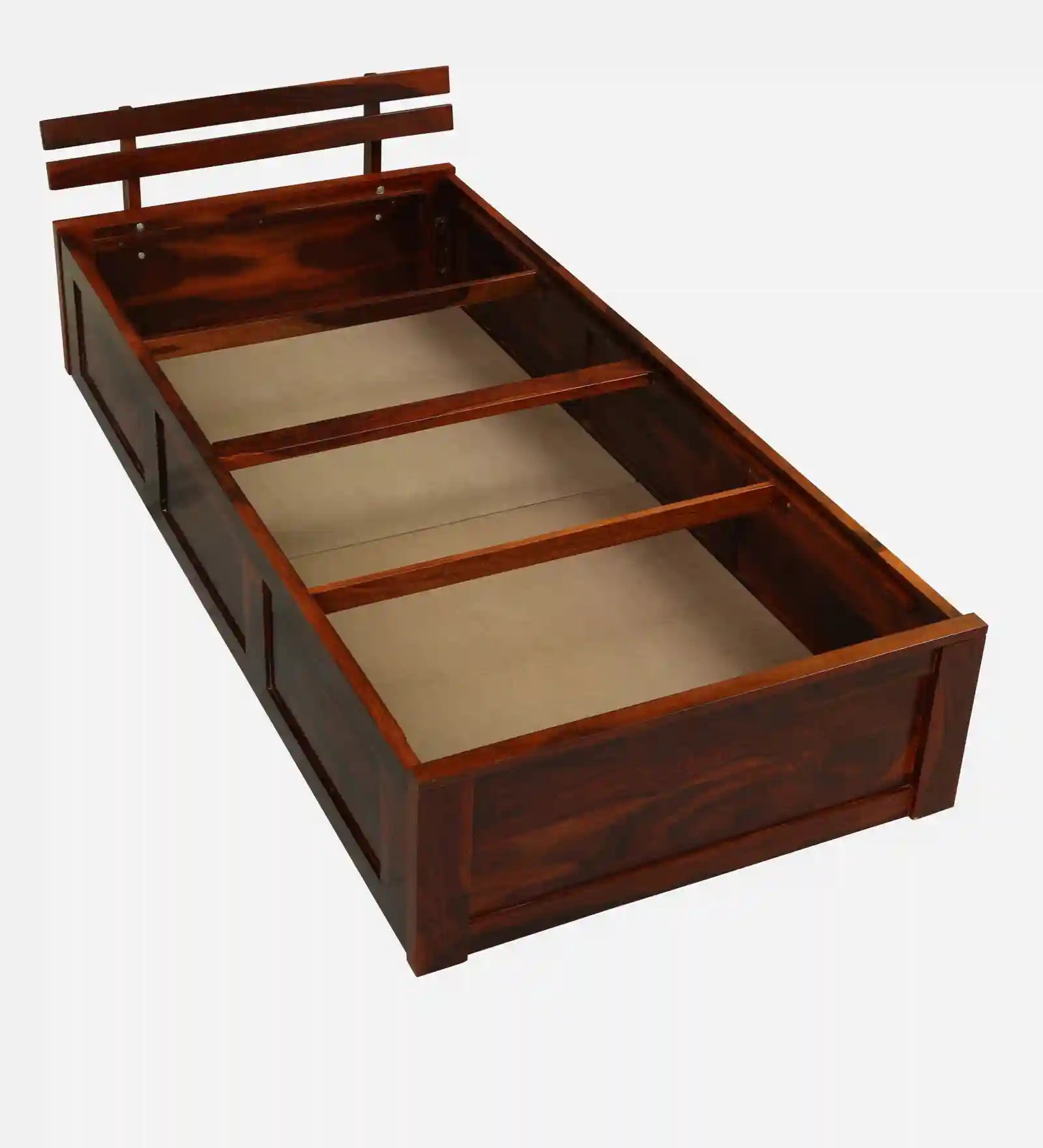 Vriksha single bed with storage heavy duty solid wood frame India