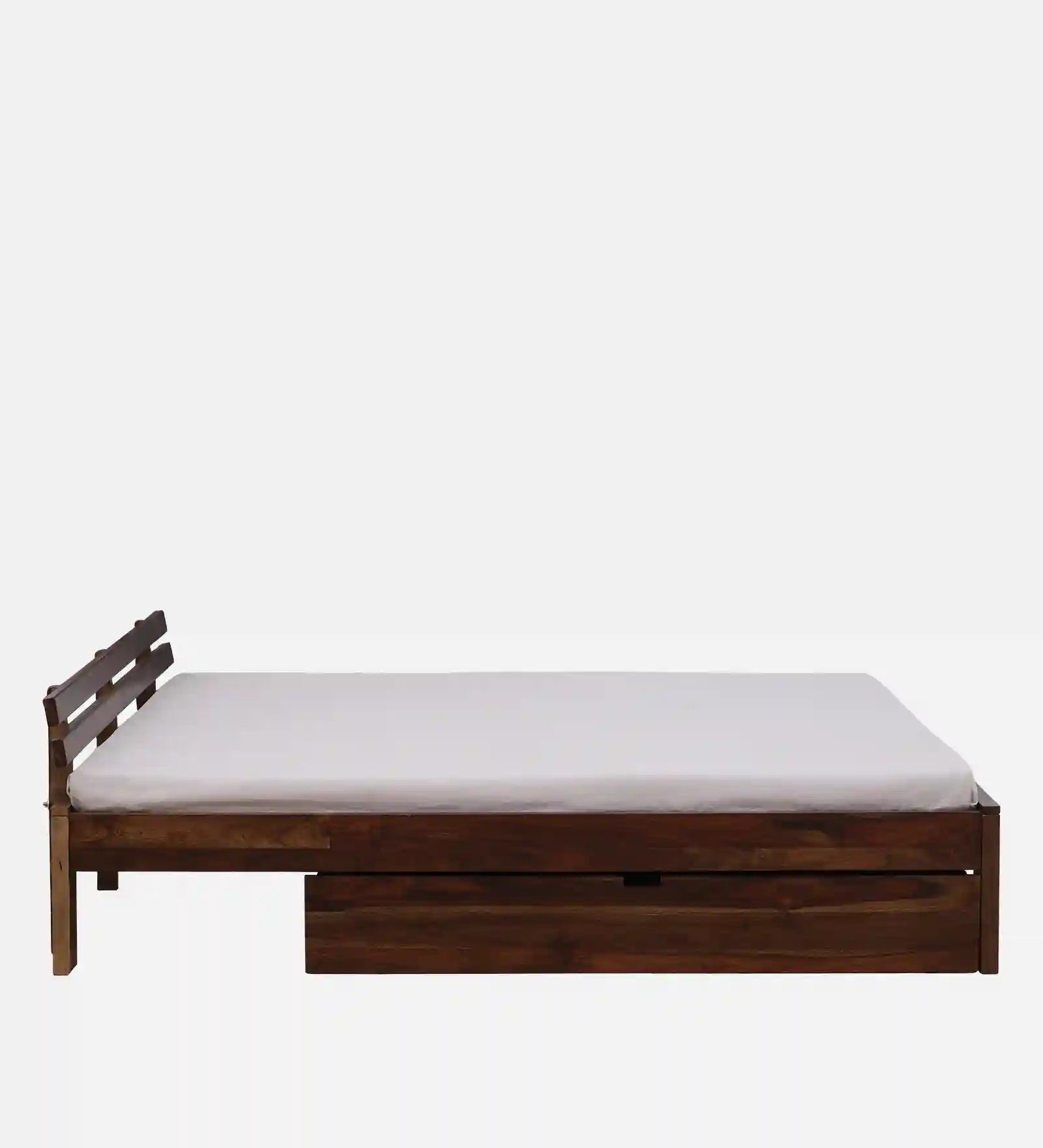 Vriksha wooden king bed hydraulic storage modern look