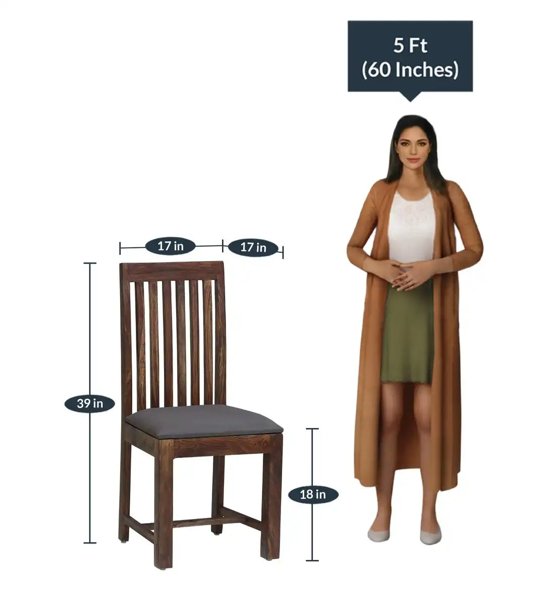 Walnut finish Peter dining table set four seater modern home furniture