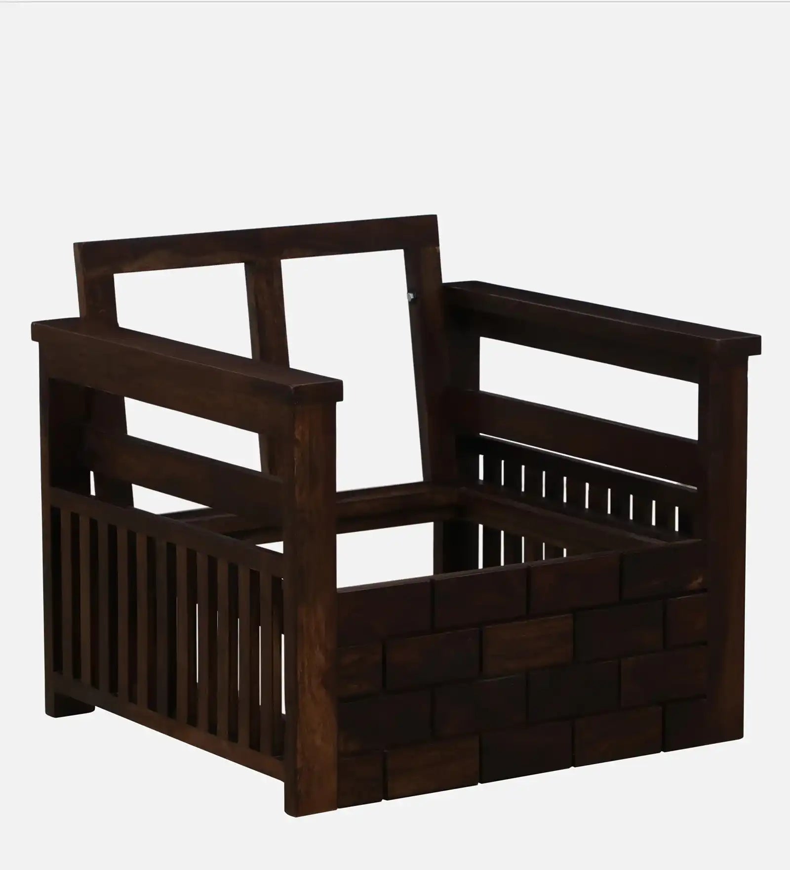wooden armchair sofa single seater for living room setup