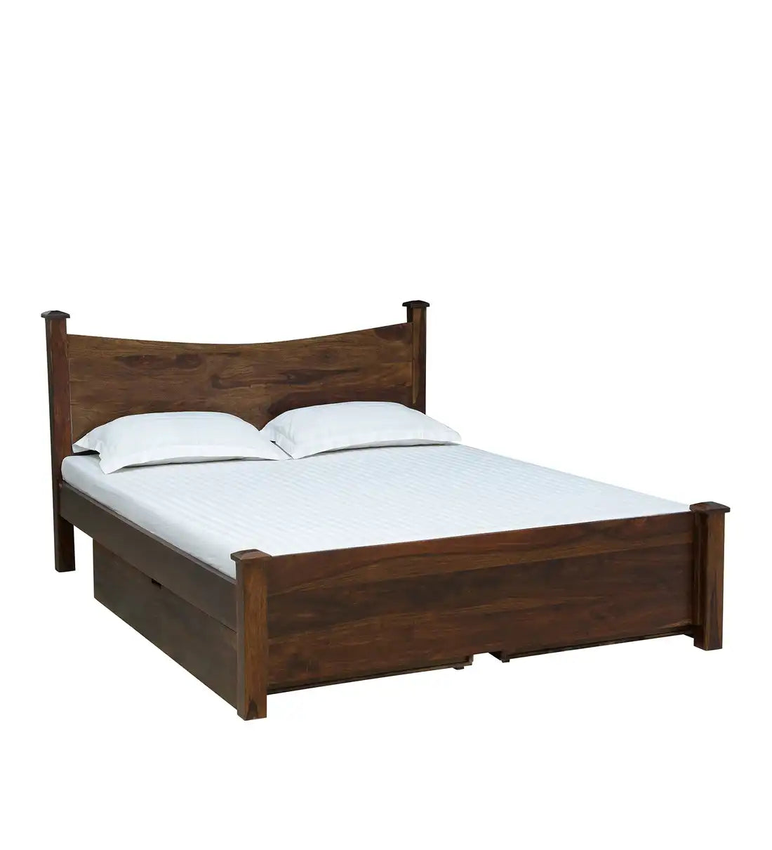 wooden bed box storage open view sheesham wood king size storage bed india