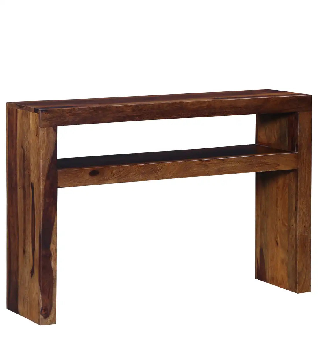 Wooden console table in solid wood for hallway decor and home styling