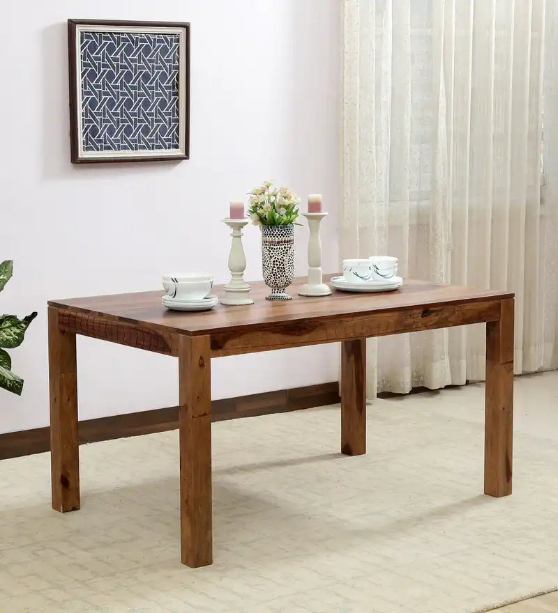 Wooden dining table six seater sheesham wood Harmonia premium design for interiors