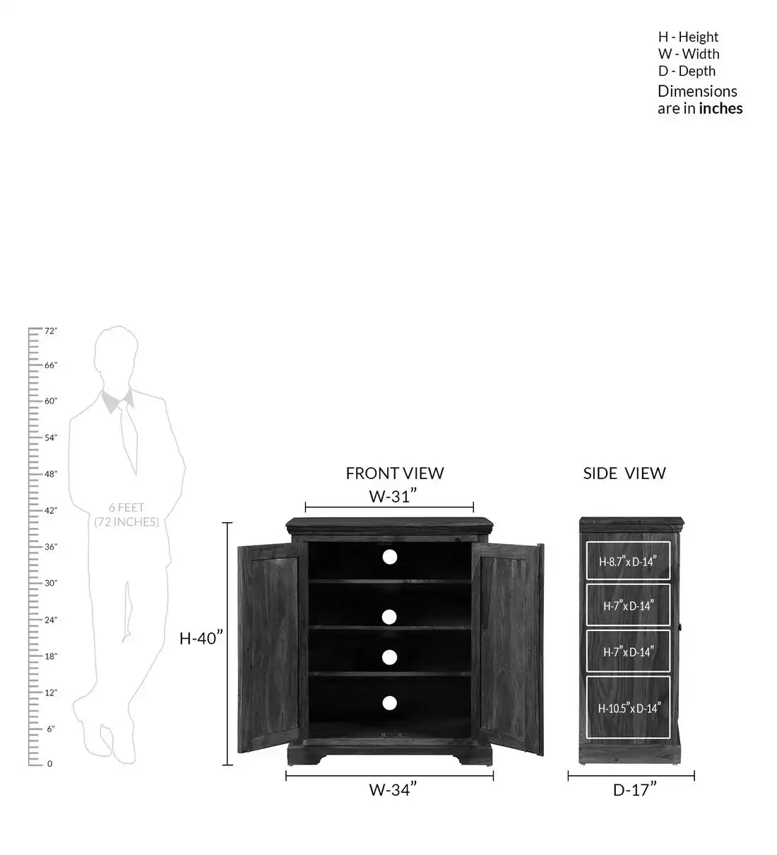 Wooden footwear storage cabinet with closed design for dust-free shoe organization
