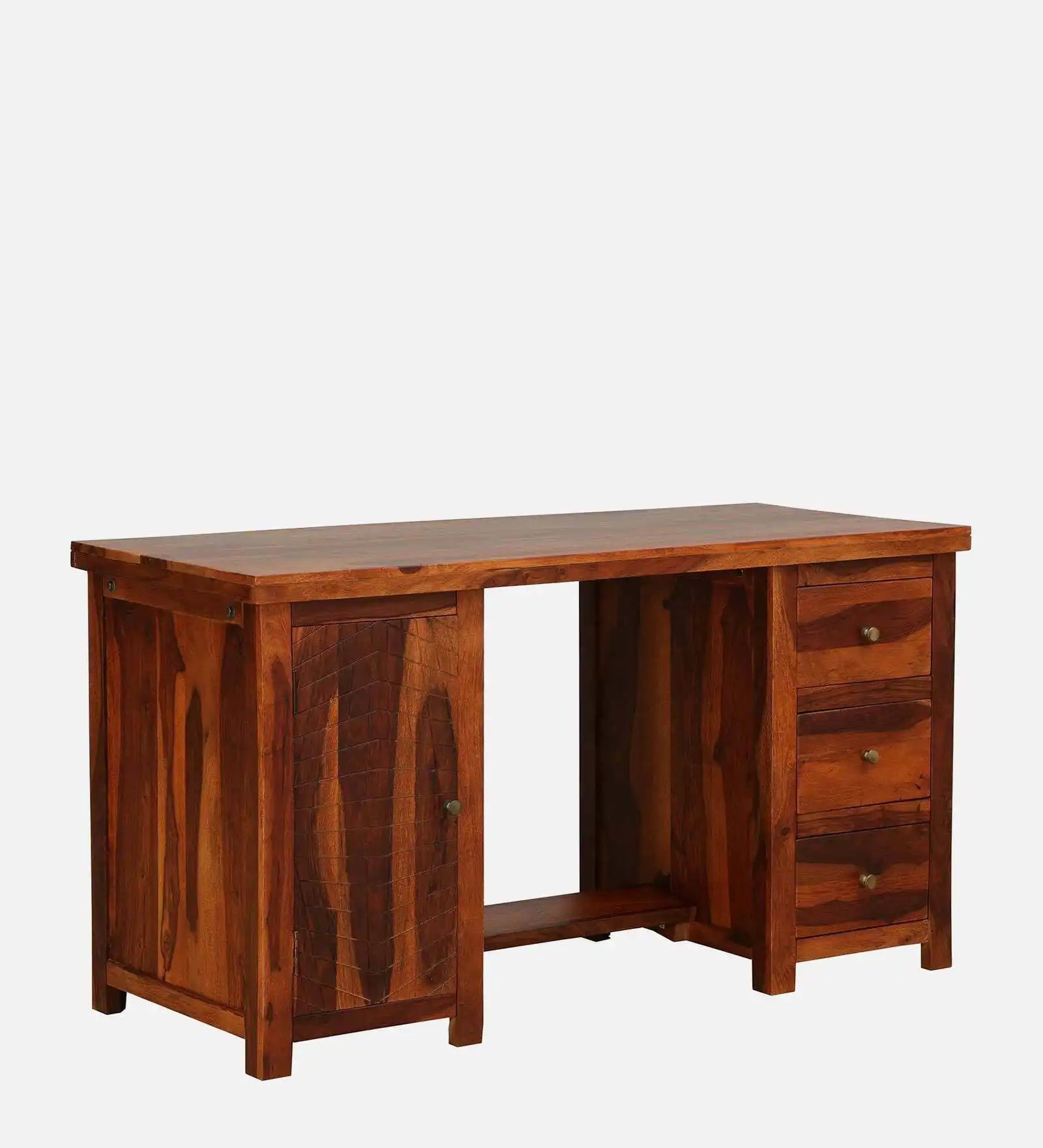 Wooden modern study table sheesham solid wood computer desk Harmonia design