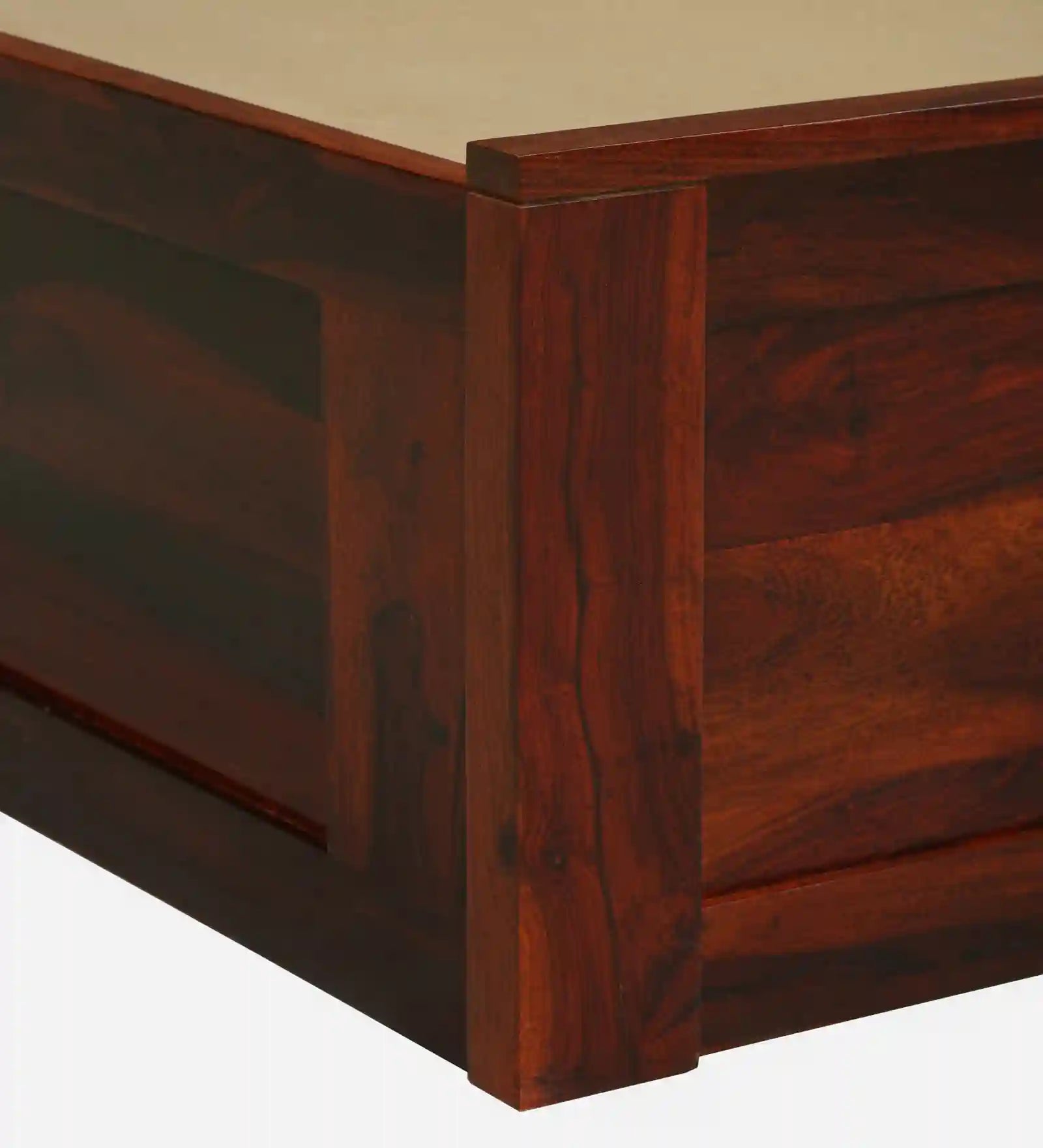 Wooden single bed with storage Vriksha solid wood home furniture India