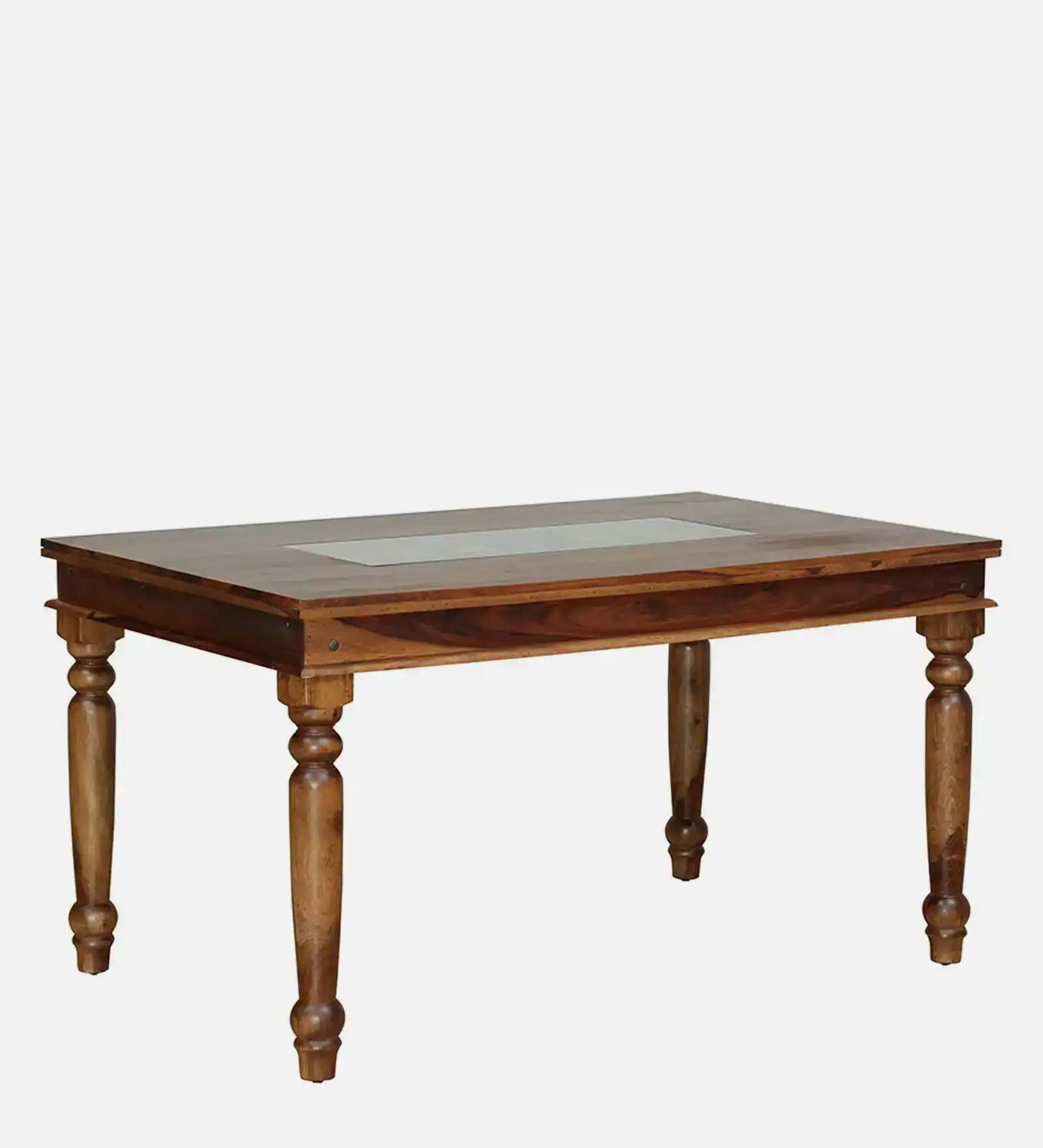 Wooden six-seater dining set with cushioned chair made from sheesham wood strong and long lasting