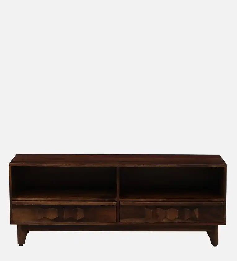 Wooden tv unit sheesham solid wood tv stand Alford premium design