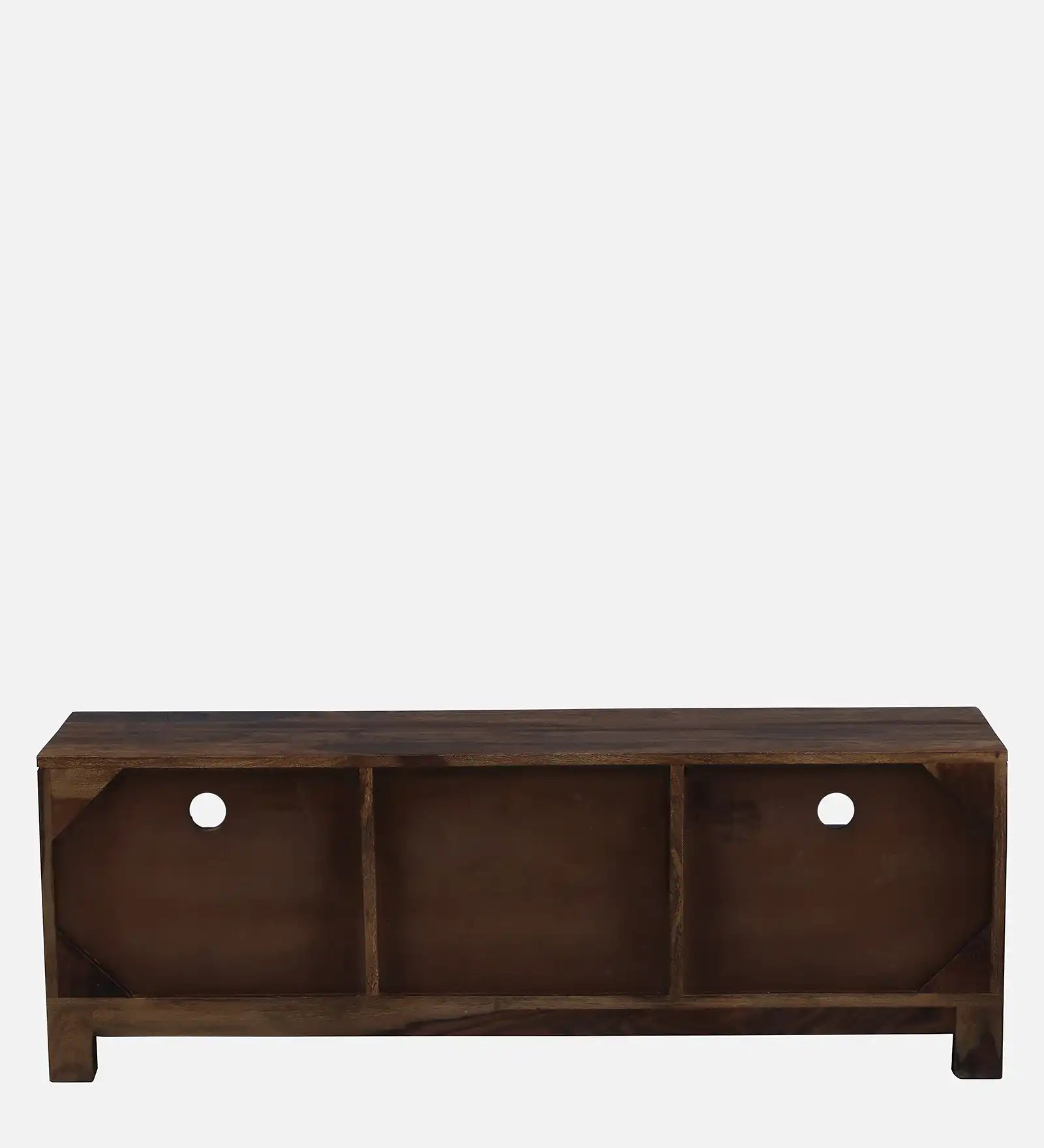 Wooden tv unit sheesham solid wood tv stand Rudra with drawer and shelf