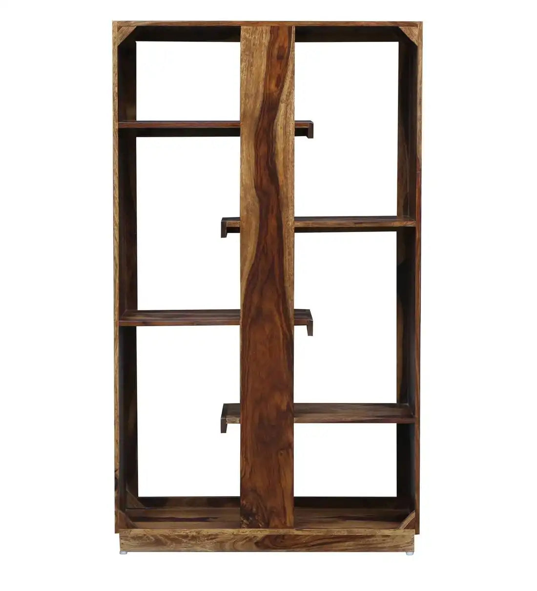 Ziya home bookshelf storage furniture solid wood sheesham display design