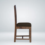 Peater Wooden Dining Chairs Set of 2 in Teak Finish