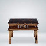 Niware Wooden Center Coffee Table for Home in Teak Finish