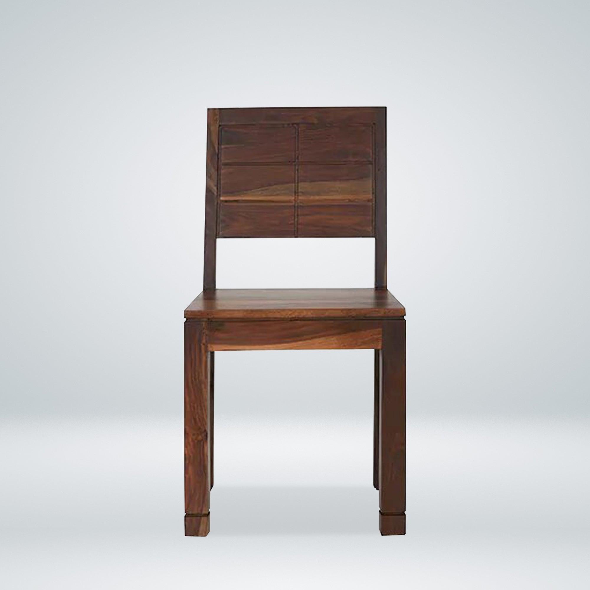 Bruno 4 Seater Dining Table Set in Teak Finish - Rajwada Furnish