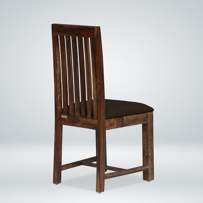 Peater Wooden Dining Chairs Set of 2 in Teak Finish