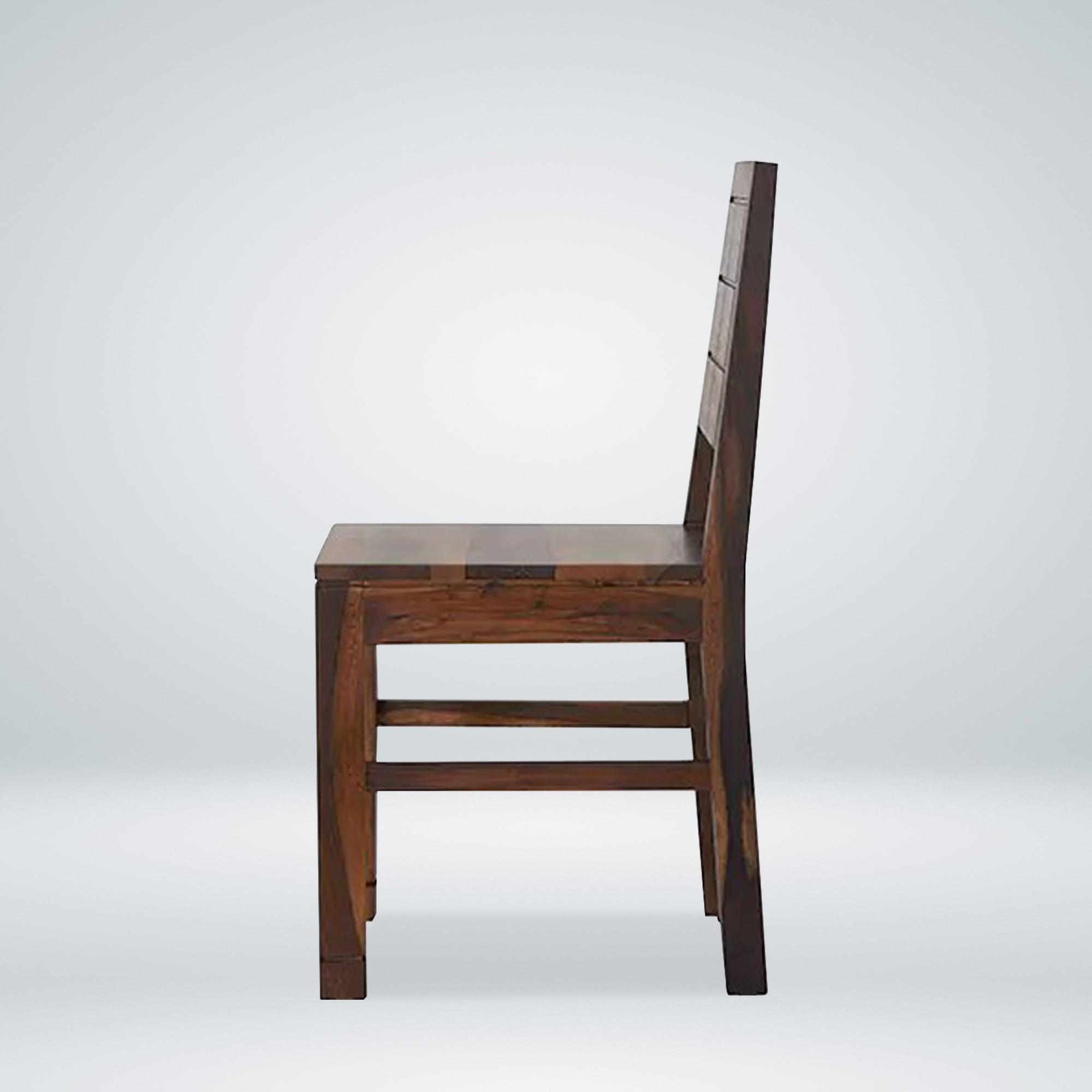 Bruno 4 Seater Dining Table Set in Teak Finish - Rajwada Furnish