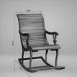 Acklom Solid Wood Rocking Chair in Teak Finish