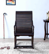 Acklom Solid Sheesham Wood Rocking Chair For Living Room