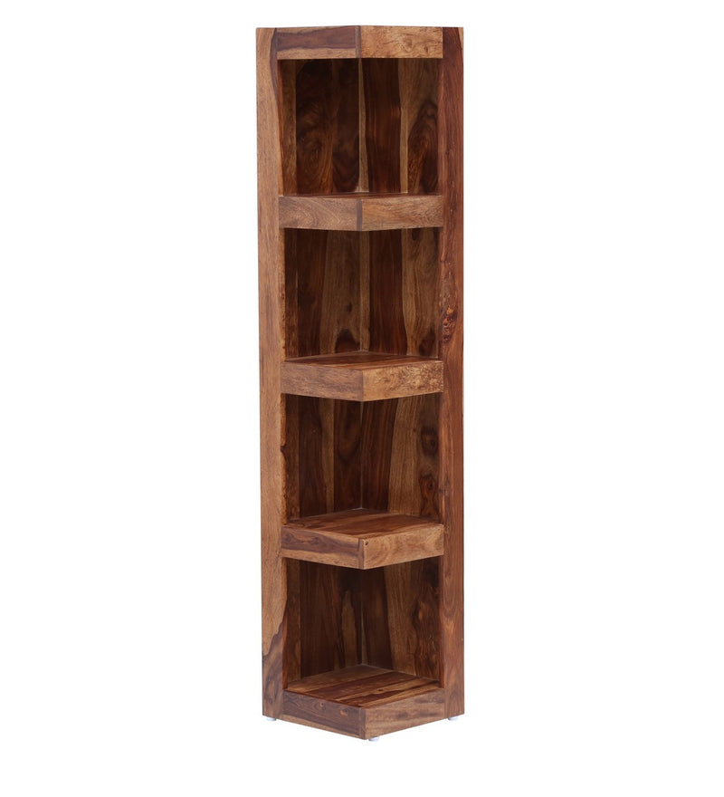 Acro Wooden Corner Bookshelf for Living Room