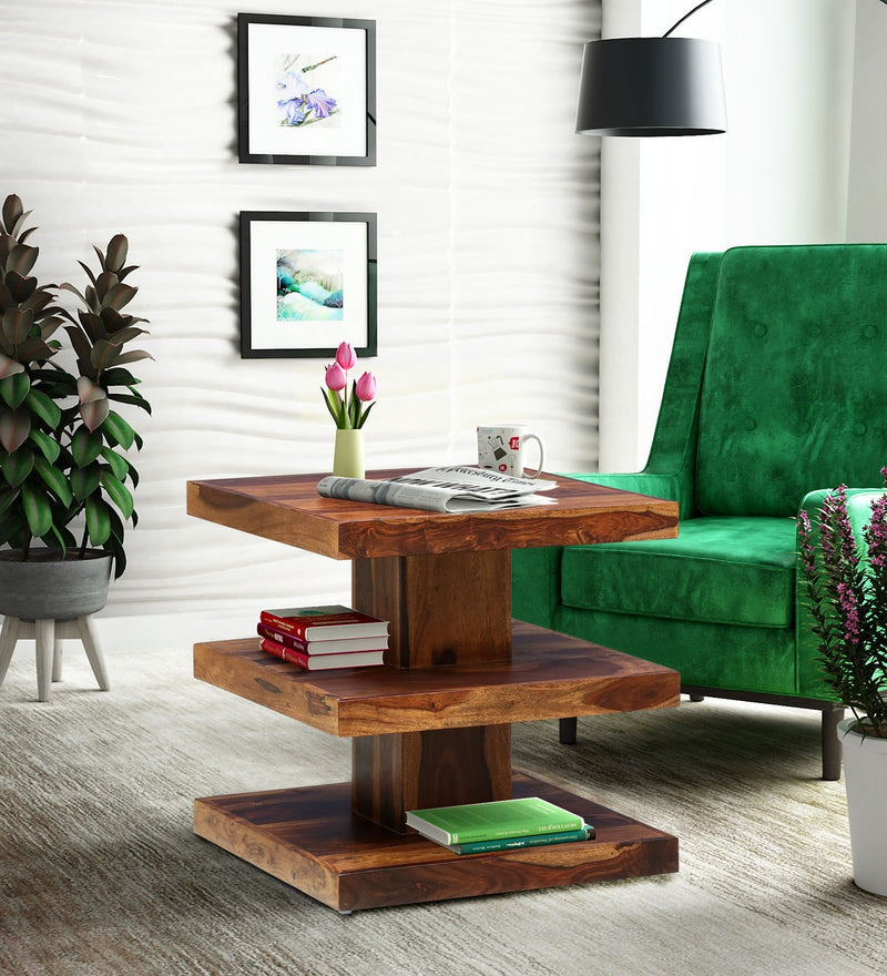 Acro Solid Sheesham Wood Coffee Table | Center Table For Living Room